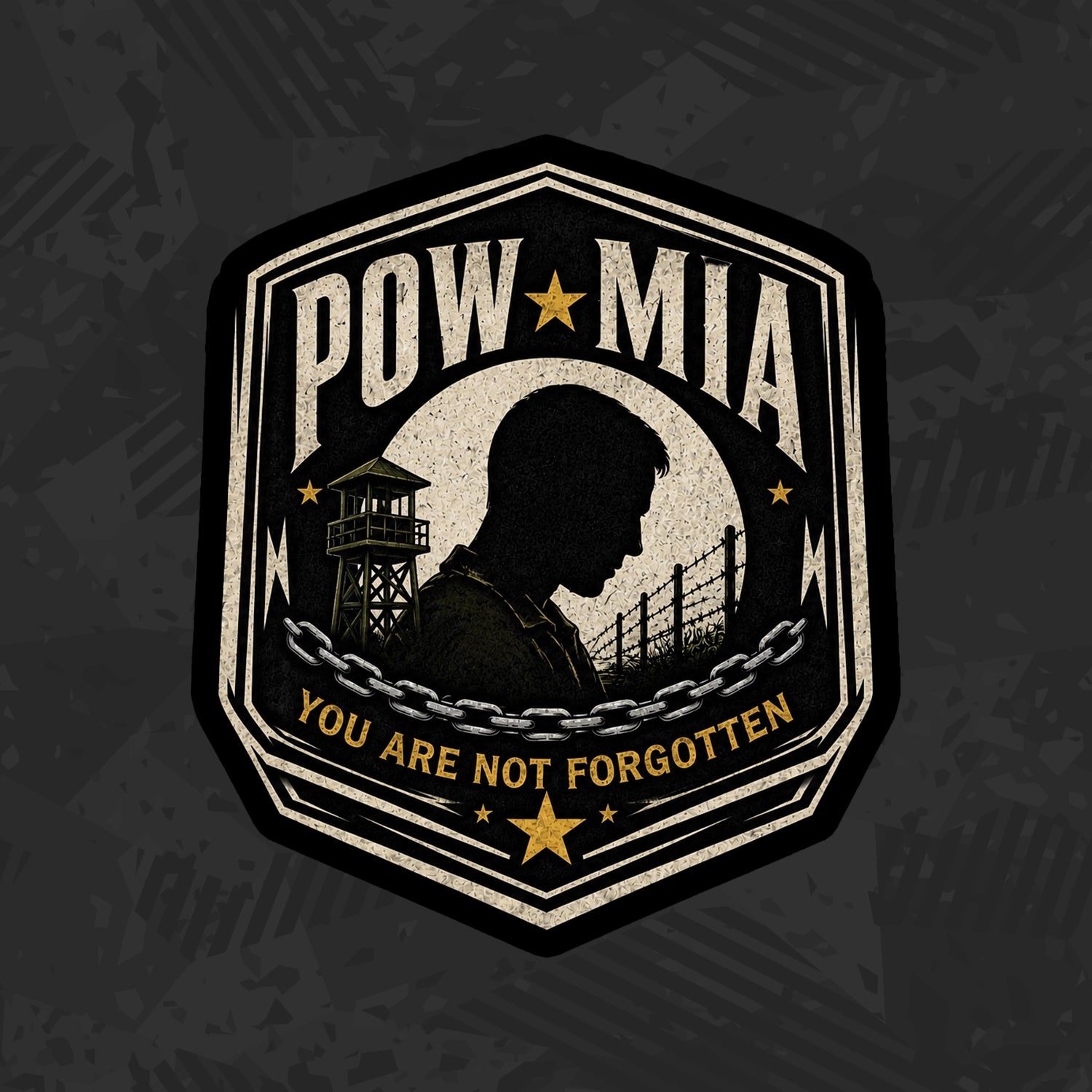 POW-MIA Sticker